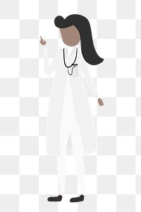 Female doctor png clipart, medical worker, jobs illustration