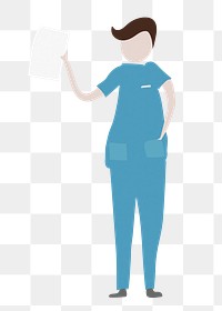 Nurse png, jobs clipart, medical worker illustration vector