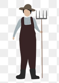 Gardener png clipart, occupation character illustration