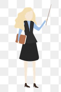 Female teacher png clipart, education worker, occupation illustration