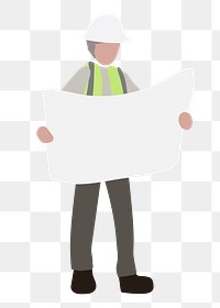 Architect png clipart, occupation character illustration