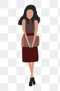 Businesswoman png clipart, cartoon illustration on transparent background