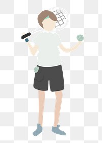 Tennis player png clipart, male athlete, character illustration