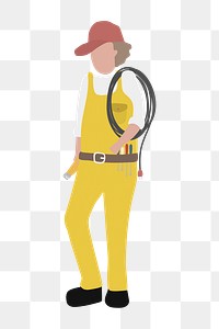 Electrician worker png clipart, technician, job illustration