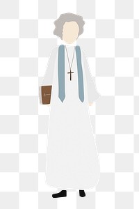 Priest png clipart, religious leader, career cartoon