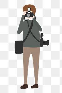 Male photographer png clipart, artist, job illustration