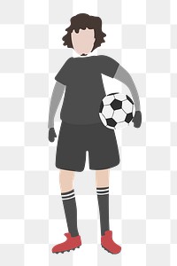 Soccer player png clipart, sportsperson, occupation illustration