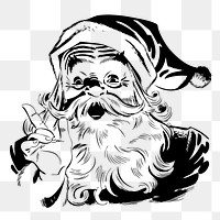 Santa Claus png, vintage Christmas clipart, transparent background. Free public domain CC0 graphic