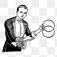 Circus juggler png clipart, transparent background. Free public domain CC0 graphic