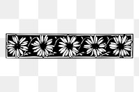 Vintage sunflower png border clipart, transparent background. Free public domain CC0 graphic