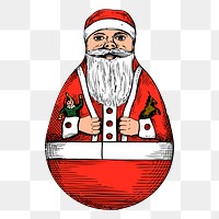 Santa png, vintage Christmas clipart, transparent background. Free public domain CC0 graphic