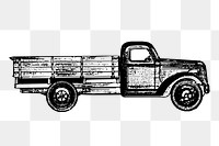 Vintage truck png, transport clipart, transparent background. Free public domain CC0 graphic
