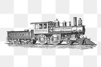 PNG steam locomotive, transportation clipart, transparent background. Free public domain CC0 graphic