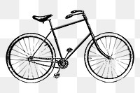 Vintage bicycle png, transportation clipart, transparent background. Free public domain CC0 graphic