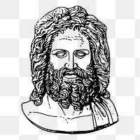 Zeus png Greek god clipart, transparent background. Free public domain CC0 graphic