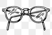 Vintage eyeglasses png sticker, accessory illustration, transparent background. Free public domain CC0 graphic