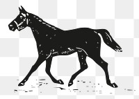 Trotting horse png, animal clipart, transparent background. Free public domain CC0 graphic