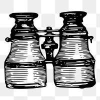 Old binoculars png clipart, travel object on transparent background. Free public domain CC0 graphic