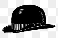 Gentleman hat png sticker vintage illustration, transparent background. Free public domain CC0 image.