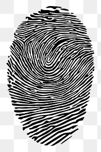 Png Thumb finger print drawing, vintage illustration, transparent background. Free public domain CC0 image.