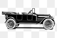 Png vintage convertible car clipart, vehicle illustration, transparent background. Free public domain CC0 image.