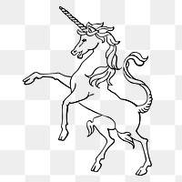 Unicorn png sticker, mythical creature, animal illustration, transparent background. Free public domain CC0 image.