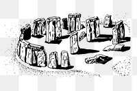 Stonehenge png clipart, world's 7 wonders in England illustration. Free public domain CC0 image.