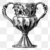 Goblet png sticker vintage object drawing, transparent background. Free public domain CC0 image.