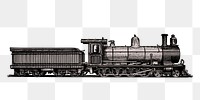 Transport train png sticker vintage illustration, transparent background. Free public domain CC0 image.