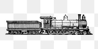 Transport train png sticker vintage illustration, transparent background. Free public domain CC0 image.