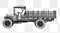 Farming truck drawing clipart, vintage vehicle illustration. Free public domain CC0 image.