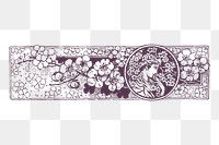 Png floral ornament sticker woman illustration, transparent background. Free public domain CC0 image.