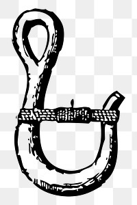 Hook png sticker, tool hand drawn illustration, transparent background. Free public domain CC0 image.