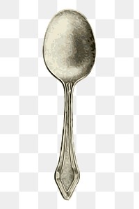 Spoon png sticker cutlery illustration, transparent background. Free public domain CC0 image.