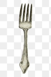 Fork png sticker cutlery illustration, transparent background. Free public domain CC0 image.