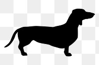 Dachshund dog png sticker animal silhouette, transparent background. Free public domain CC0 image.