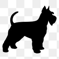 Schnauzer dog png sticker animal silhouette, transparent background. Free public domain CC0 image.