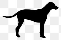 Dalmatian dog png sticker animal silhouette, transparent background. Free public domain CC0 image.