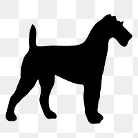 Irish Terrier png dog sticker animal silhouette, transparent background. Free public domain CC0 image.
