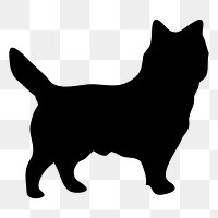 Cairn Terrier png dog sticker animal silhouette, transparent background. Free public domain CC0 image.