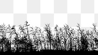 Grass field png border silhouette, transparent background. Free public domain CC0 image.