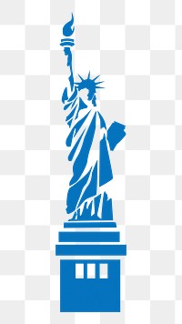 Statue of Liberty png silhouette, transparent background. Free public domain CC0 image.