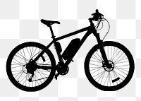 Bicycle png sticker vehicle silhouette, transparent background. Free public domain CC0 image.