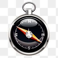 Compass png sticker, object illustration on transparent background. Free public domain CC0 image.