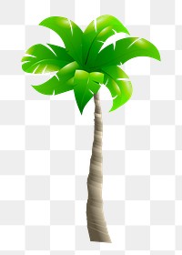 Palm tree png sticker, nature illustration on transparent background. Free public domain CC0 image.