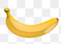 Banana png sticker, fruit illustration on transparent background. Free public domain CC0 image.