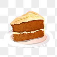 Carrot cake png sticker, food illustration on transparent background. Free public domain CC0 image.
