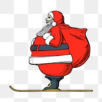 Santa Claus png sticker, Christmas character illustration on transparent background. Free public domain CC0 image.