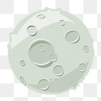 Moon planet png sticker, galaxy illustration on transparent background. Free public domain CC0 image.