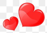 Valentine's heart png sticker, red shape illustration on transparent background. Free public domain CC0 image.